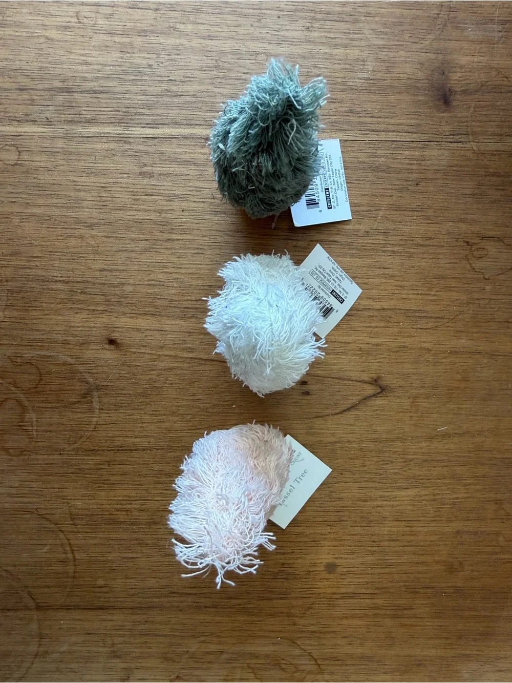 Target holiday Decorative tassel Tabletop Trees - Green, pink and Cream Set